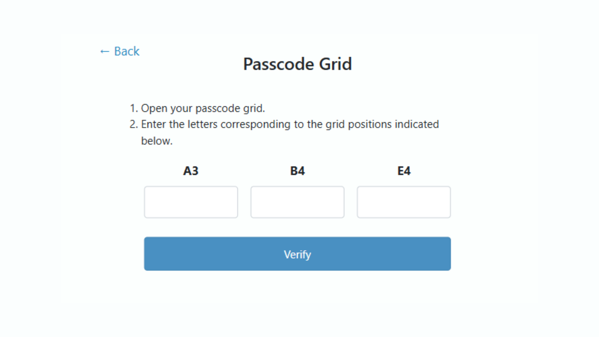 grid card authentication request