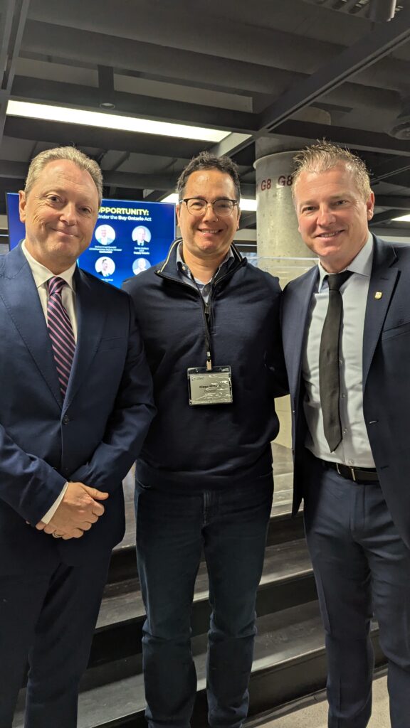 CEO and Founder of Cyphercor Diego Matute meets with government officials