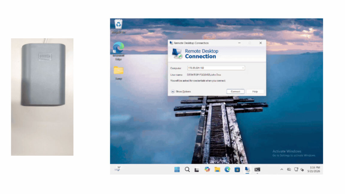 Windows-RDP-Biometric-FIDO2-card-INSERT-Authentrend