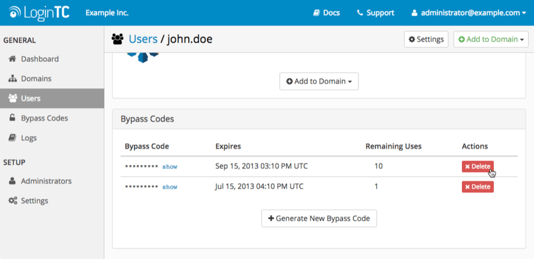 Bypass Codes Guide How to Create, Manage, and Use Them LoginTC