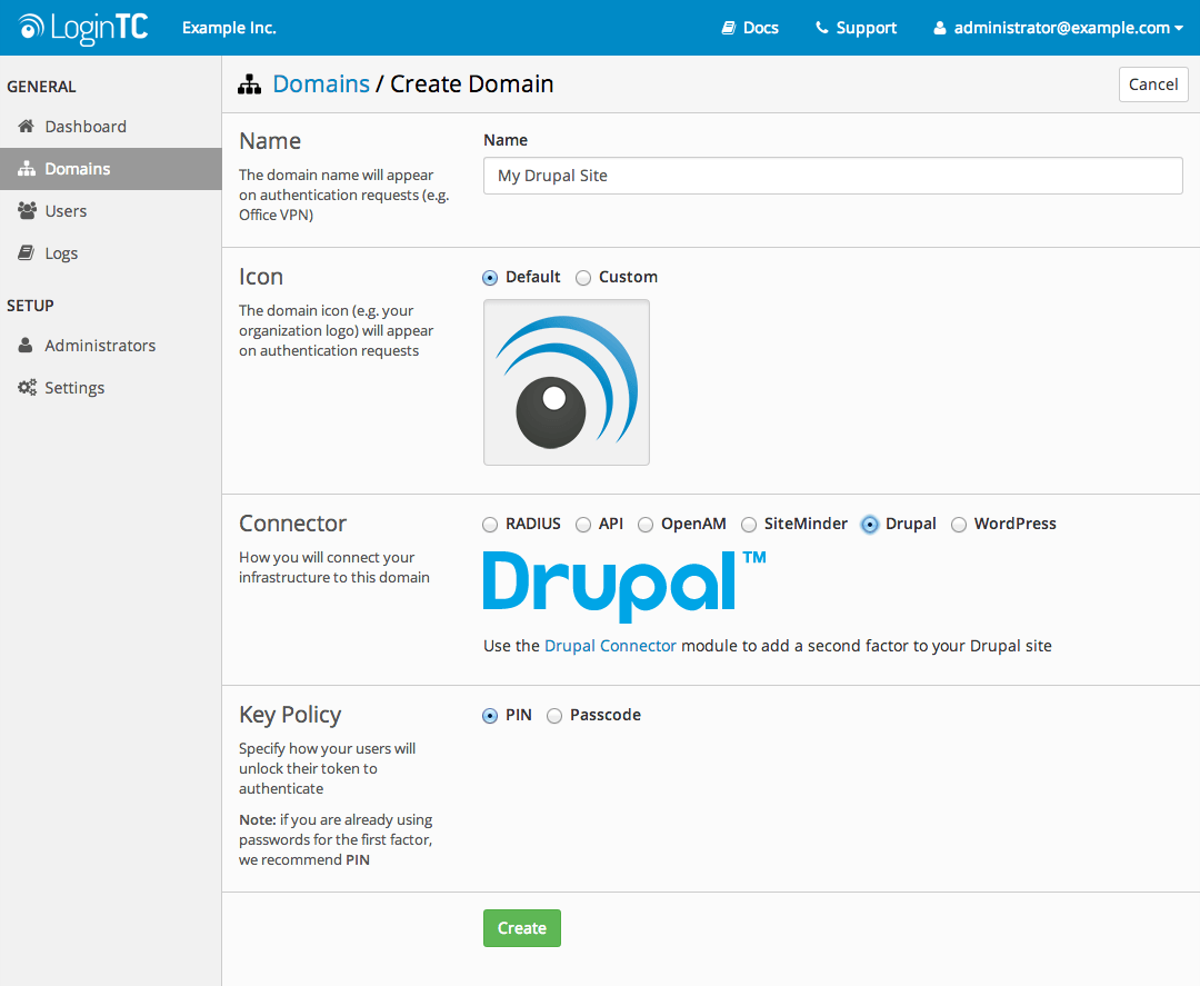 Create Drupal Domain