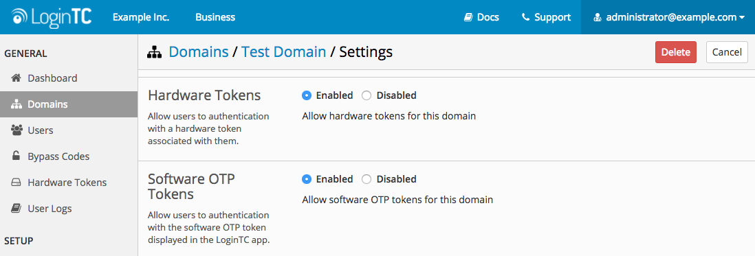 Software Token Details