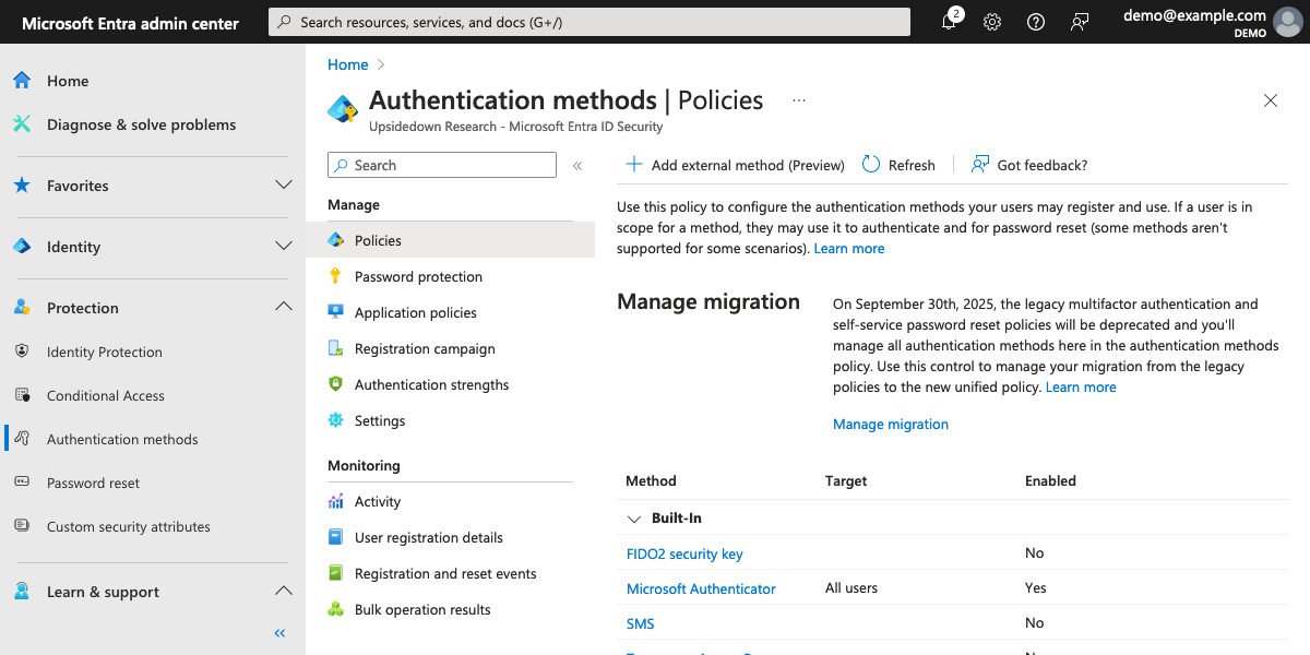 Microsoft Entra ID External Authentication Methods EAM 