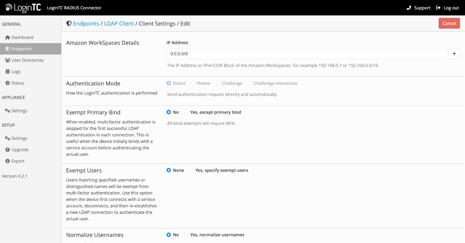 ldap mfa primary bind
