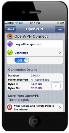 Connected to office VPN!
