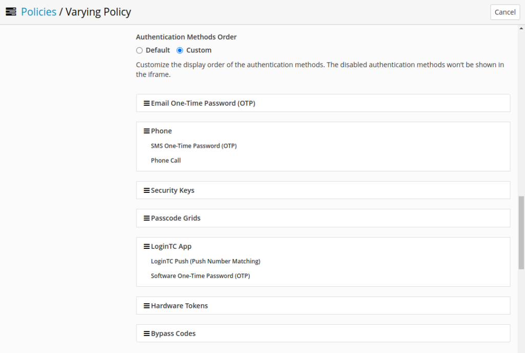 iframe options settings