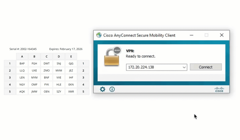 passcode grid cisco asa