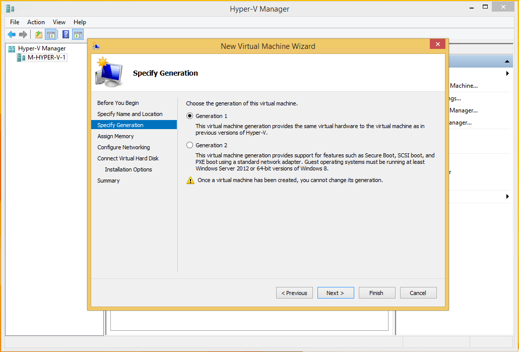 New Hyper-V VM Step 3