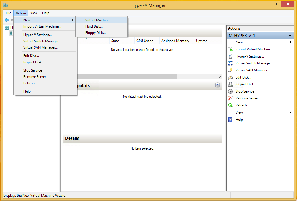 New Hyper-V VM