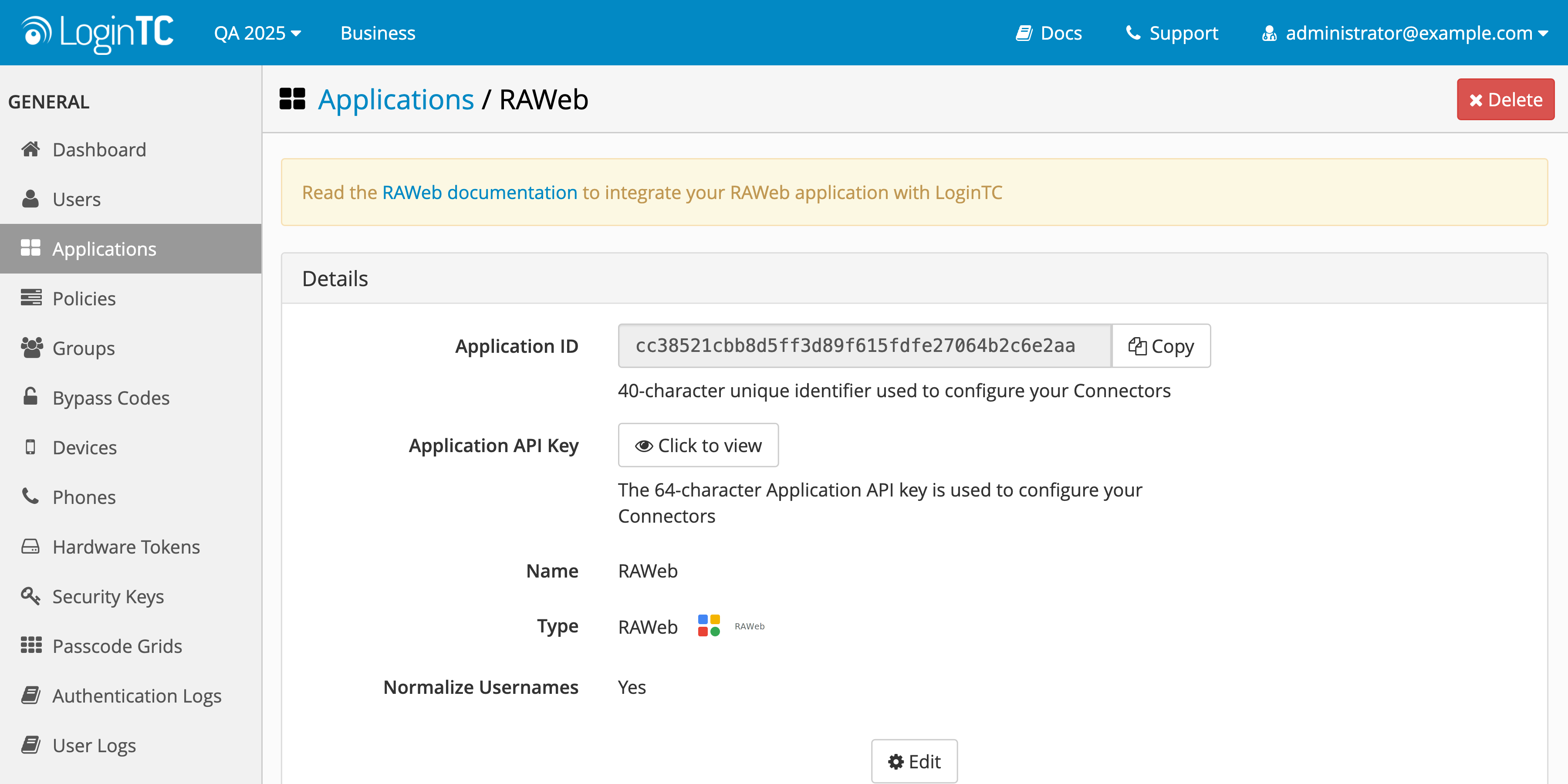 LoginTC Cloud Application